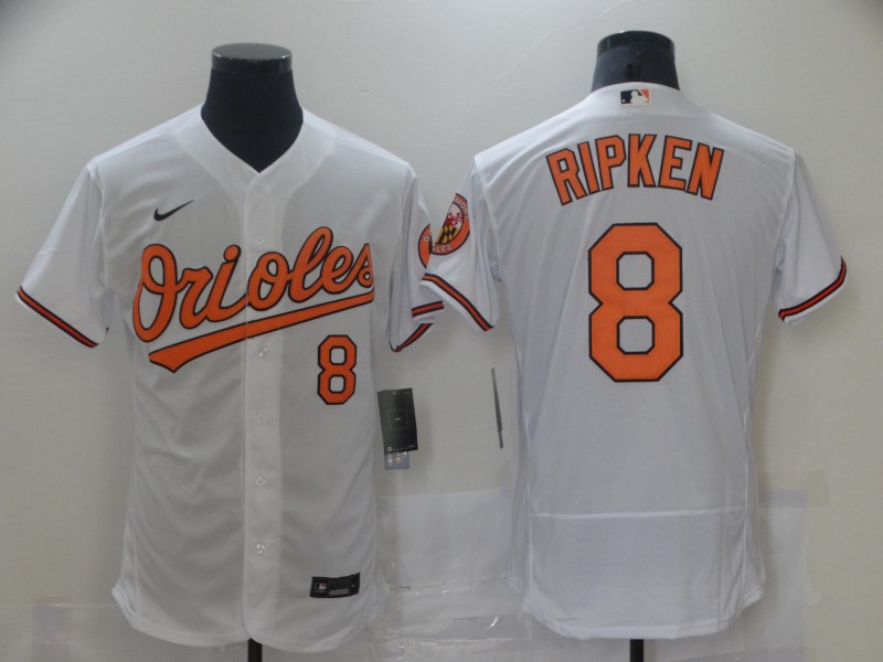 Men Baltimore Orioles 8 Ripken White Elite 2021 Nike MLB Jersey